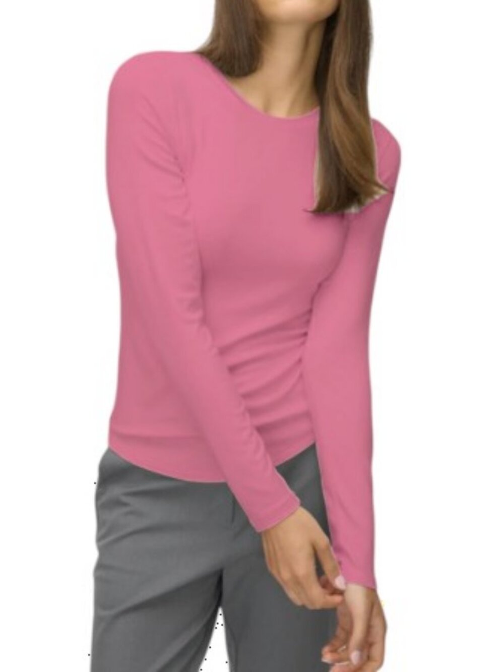 Kit and Ace Kit Cosy long sleeve crewneck tee dusty mauve women's size M